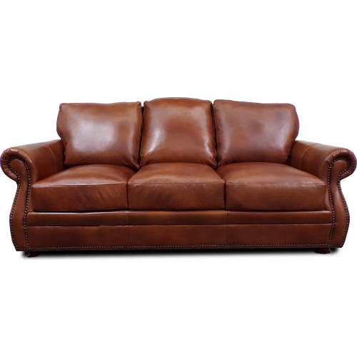9450 Sofa in Polo Brown Top Grain Leather